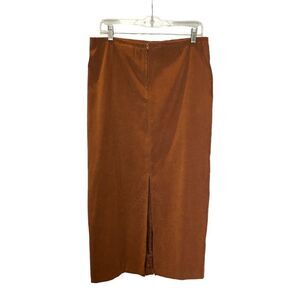 First Option Women's Maxi Skirt Rich Chocolate Brown Size 10